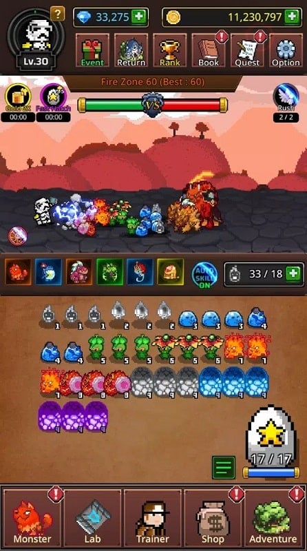 Grow Mergemon Masters-Idle Rpg 1.1.8 (Menu/God/Damage/Defense Multiplier)