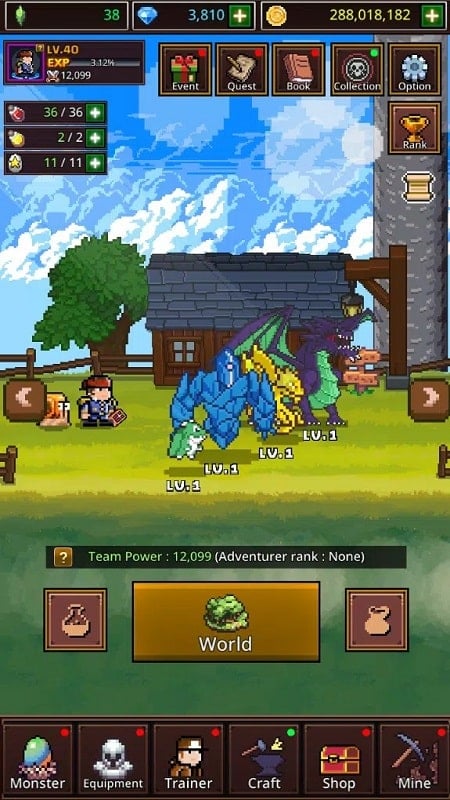 Grow Pixelmon Master 1.2.5 (Menu/Unlimited money/Damage)