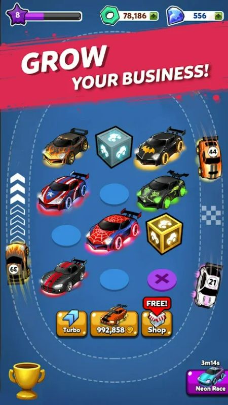 Merge Neon Car 2.49.00 (High Money)