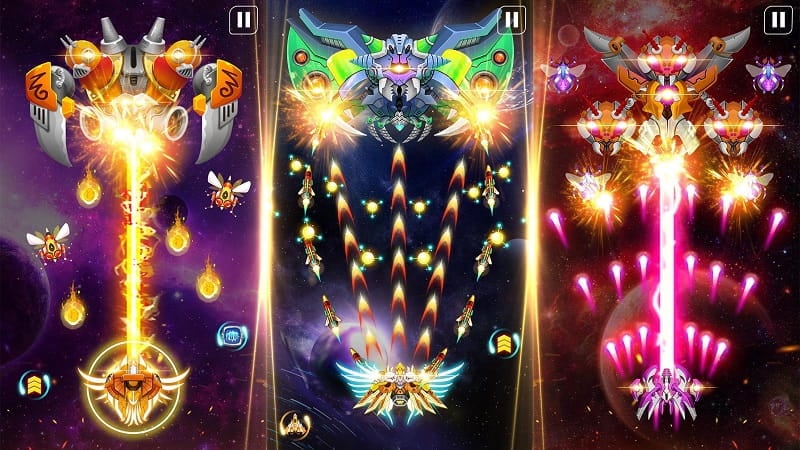 Space Shooter 1.849 (Menu/God, High damage/Unlimited money)