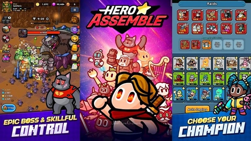 Hero Assemble: Epic Idle RPG 1.10.06 (Menu/God mode/Damage/Defense Multiplier/Always Crit)