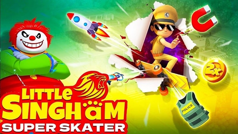 Little Singham Super Skater 1.0.373 (Menu/Unlimited spins)